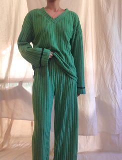 Shein green knit set
