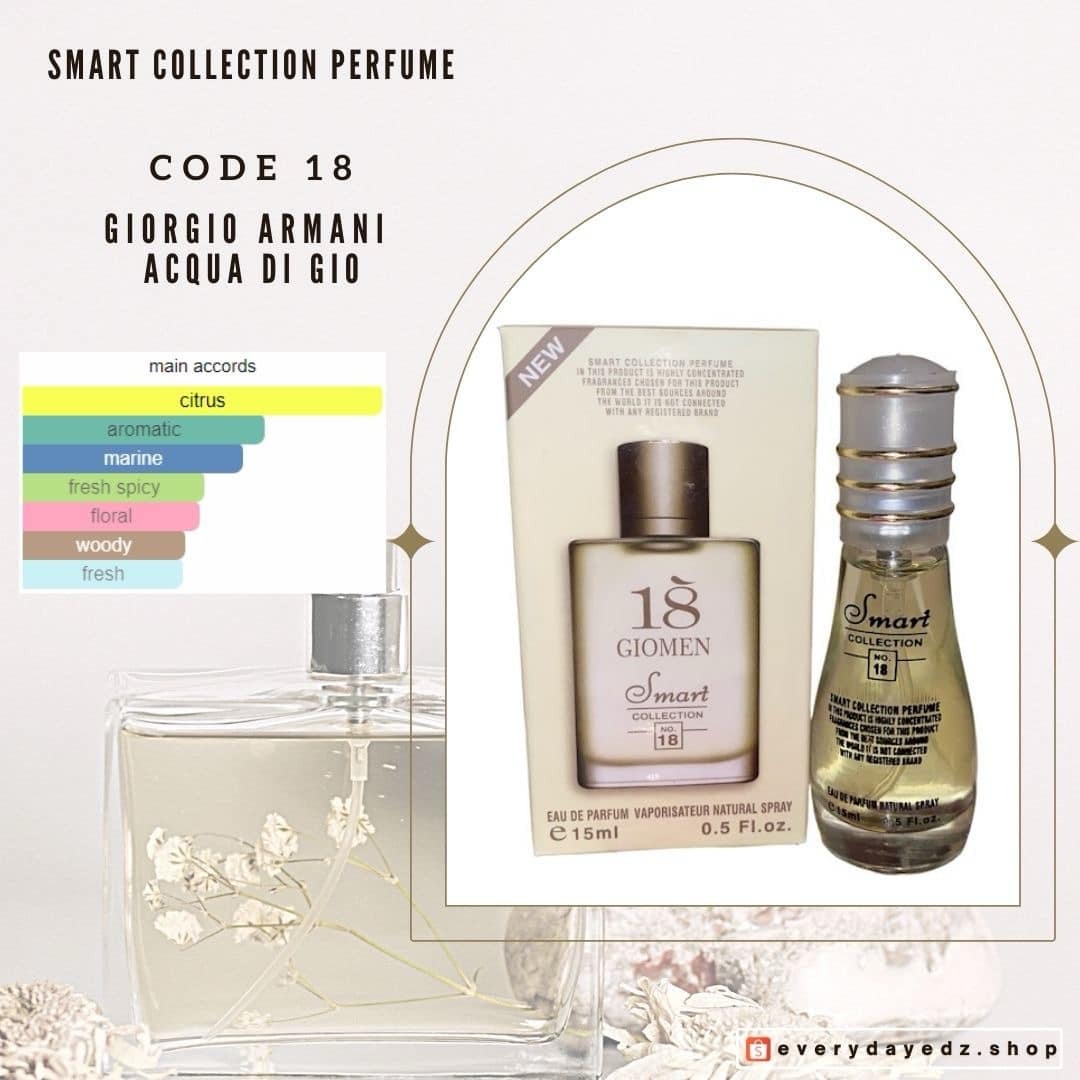 SMART COLLECTION FOR MEN 18 Aqua Di Gio by Giorgi0 Arman Beauty Personal Care Fragrance Deodorants on Carousell