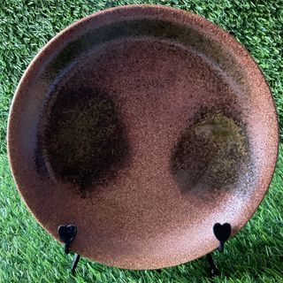 Stoneware Brown Green Lava Pattern Dinner Plate Salad Bowl 9” x 1” inches, 2pcs available - P199.00 each