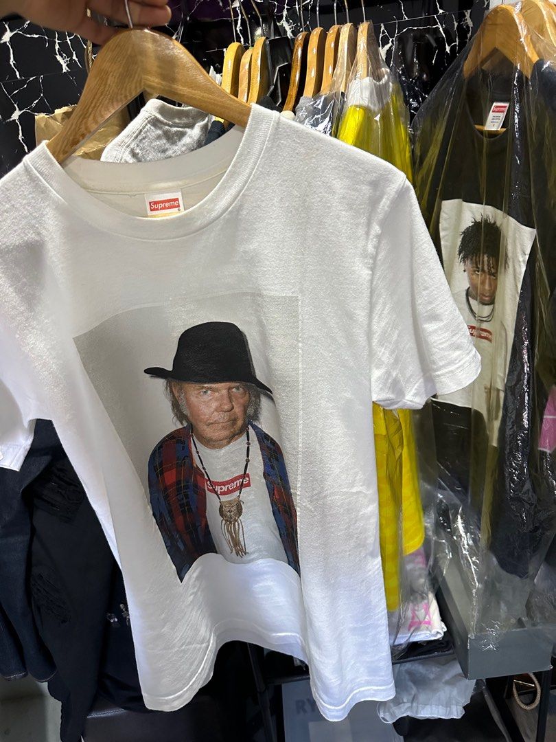 Supreme neil young tee white top