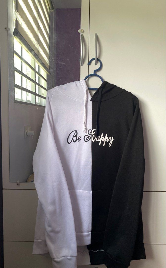 Sweatshirt hoodie printed be happy dj marshmello 2 color black white