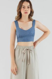 The Editor’s Market Pandra Linen Ruched Top
