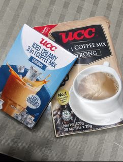 UCC 3 in 1 Mix STRONG 1 Bag + UCC Iced Creamy Original 1 Box