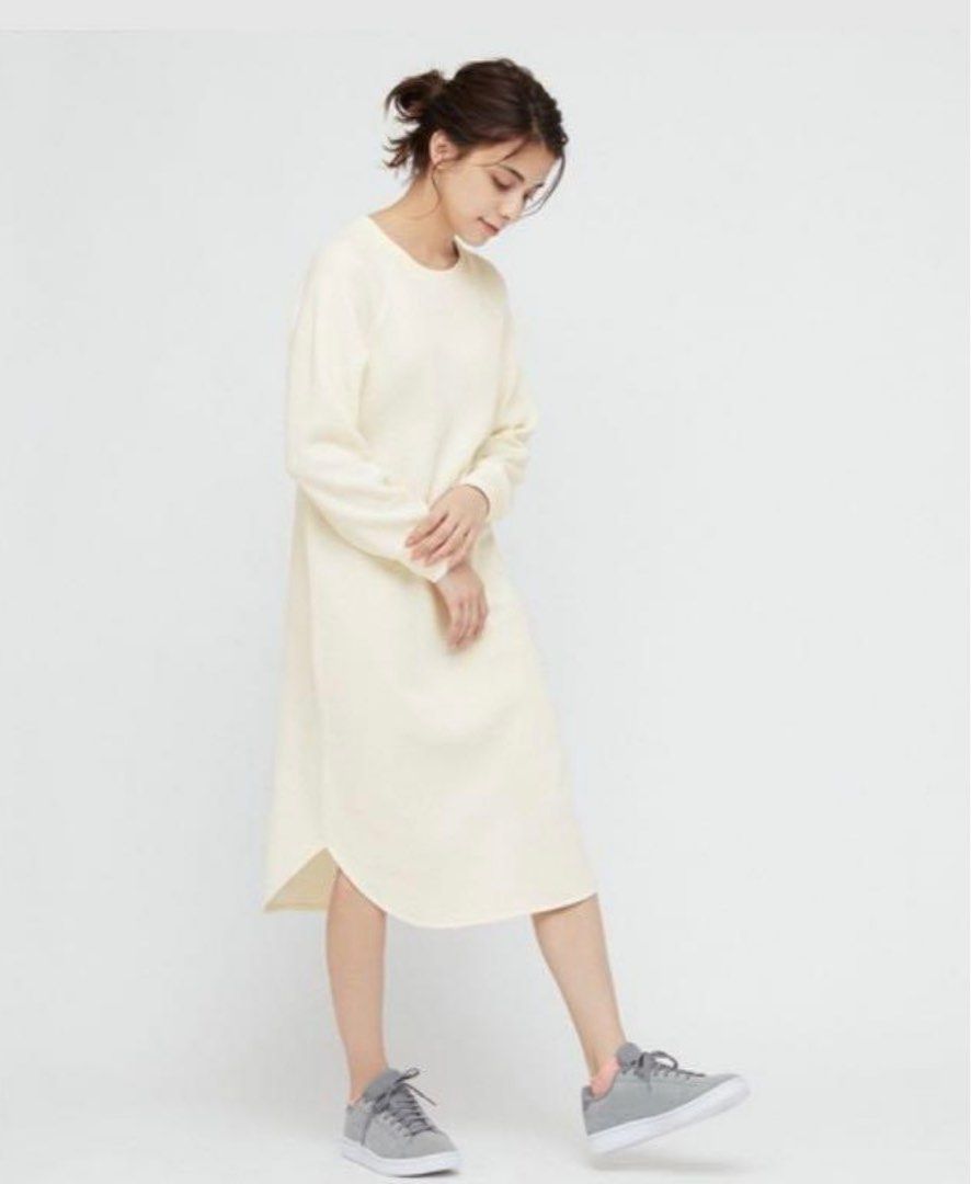 uniqlo waffle knit dress Uniqlo Long-Sleeve Waffle Knit Dress