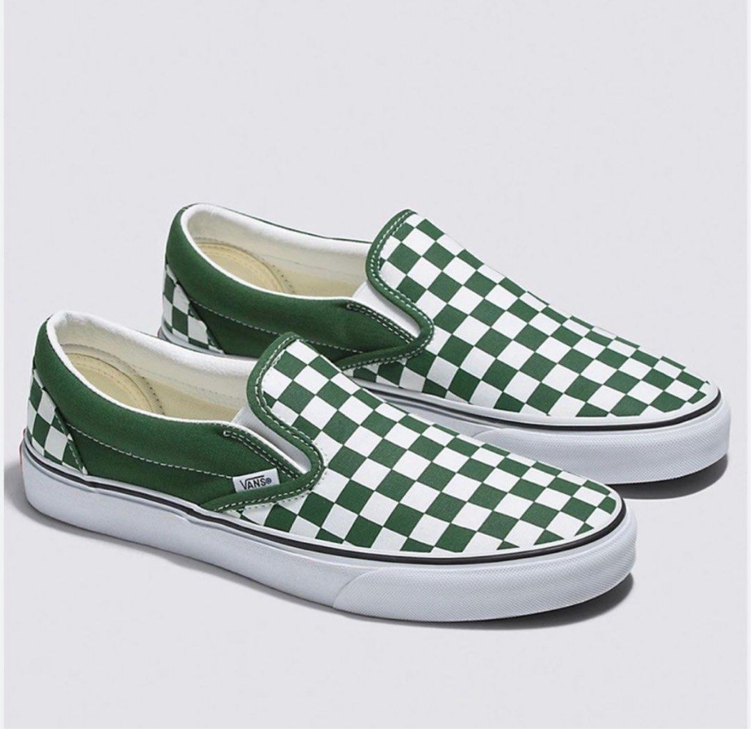 Vans checkered green on sale