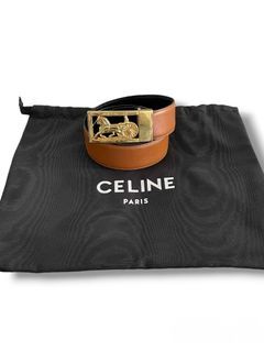 Vintage Celine horse Carriage Buckle belt