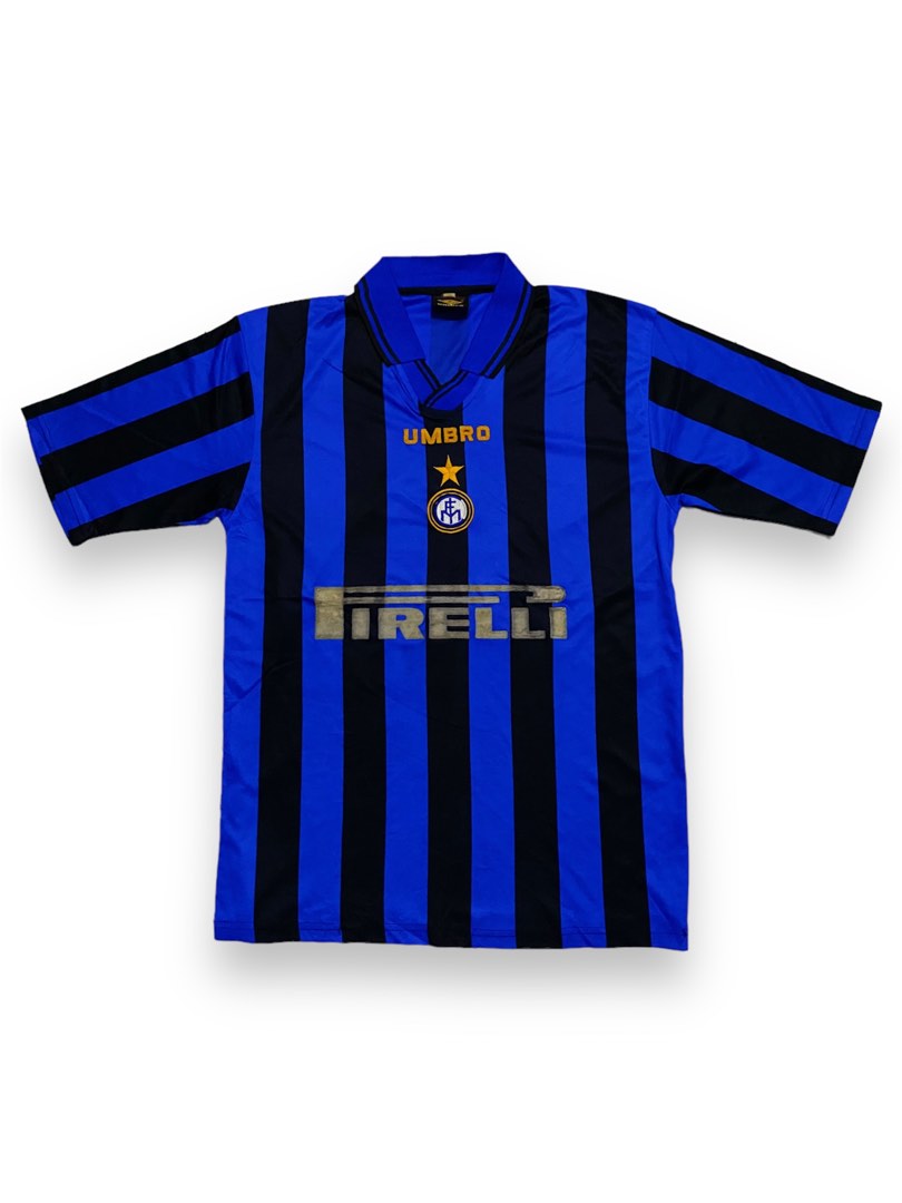 vintage Retro Jersey Inter Milan center logo authentic original, Fesyen ...