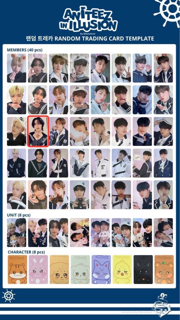WTS/WTT] ATEEZ Aniteez in Illusion Trading Cards, Hobbies & Toys