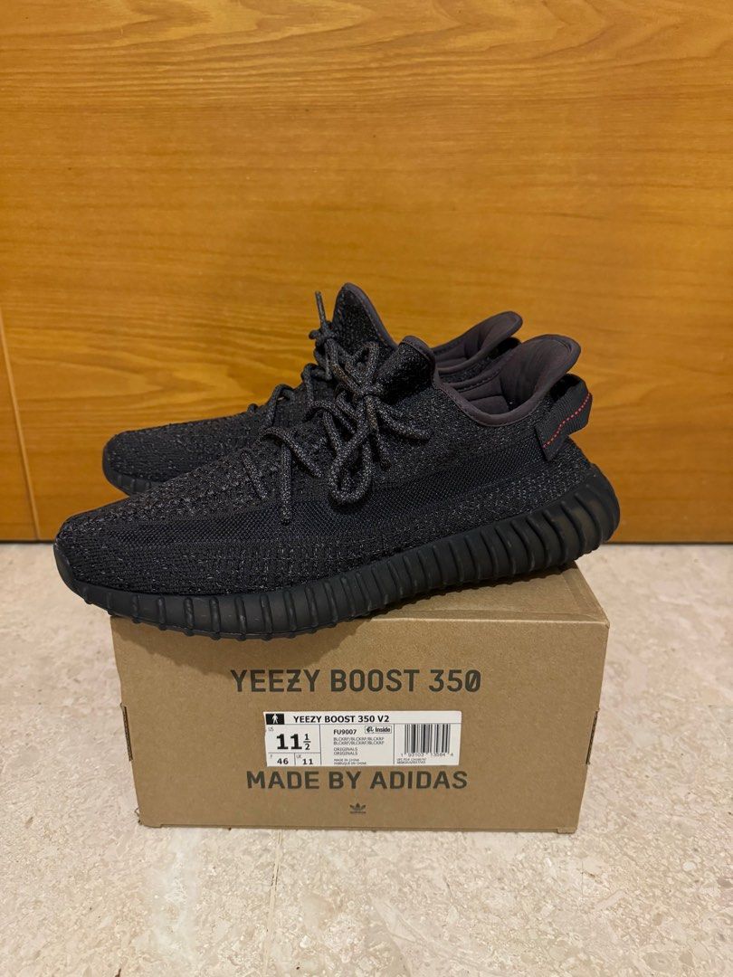 Yeezy Boost 350V2 Black Reflective Men s Fashion Footwear Sneakers on Carousell