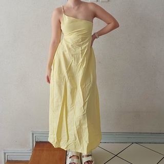 Yellow Linen blend dress