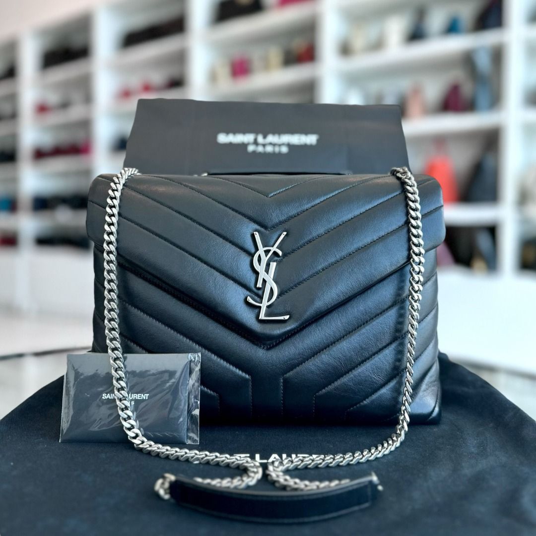 Yves saint laurent chevron bag best sale