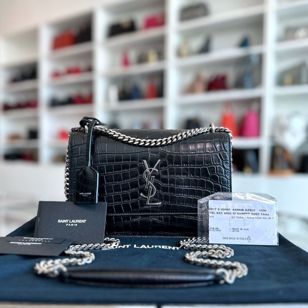 Crocodile ysl bag clearance