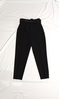 Zara Belted Trousers Black