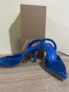 Zara blue stiletto heels sz 36