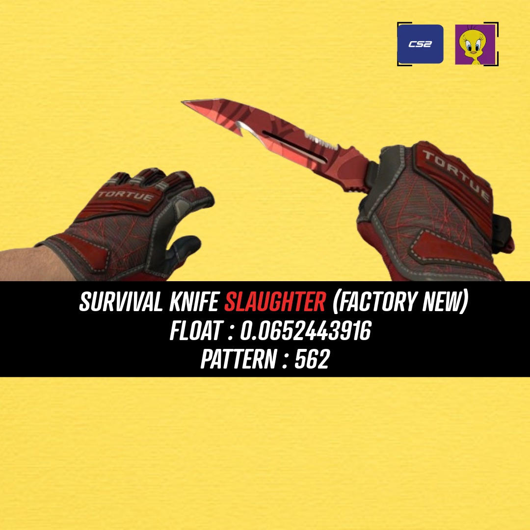 0.06 FV] SURVIVAL KNIFE SLAUGHTER | FACTORY NEW CS2 SKINS KNIVES ITEMS CSGO  COUNTER STRIKE SOURCE 2 CS TT BUFF163 BUFF 163, Video Gaming, Gaming  Accessories, In-Game Products on Carousell