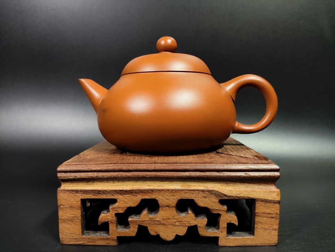 早期台灣老藏紫砂壺#53 - 朱泥紫砂壺(名家：陳舉人)（宜興/宜龍/天青