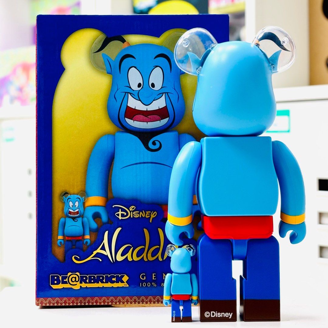 MEDICOM TOY - BE@RBRICK GENIE アラジン 100％ &amp; 400％ Bearbrick Disney Aladdin Genie 100% & 400% Set - US