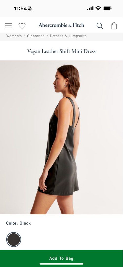 Abercrombie & Fitch Vegan Leather Shift Mini Dress, Women's Fashion, Dresses  & Sets, Dresses on Carousell
