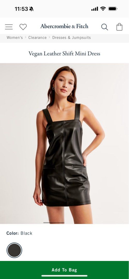 Abercrombie & Fitch Vegan Leather Shift Mini Dress, Women's Fashion, Dresses & Sets, Dresses on Carousell Abercrombie & Fitch Vegan Leather Shift Mini Dress, Women's Fashion, Dresses & Sets, Dresses on Carousell