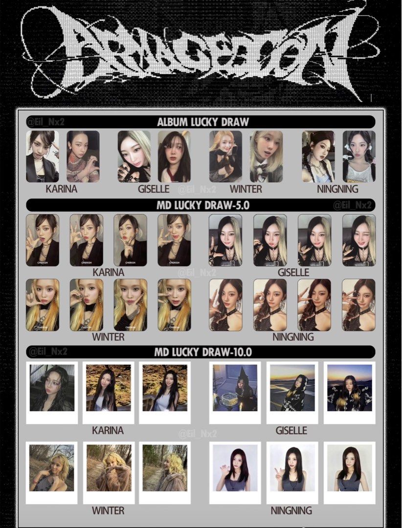 aespa POP-UP STORE LUCKY DRAW カリナ Buy aespa Armageddon Offline