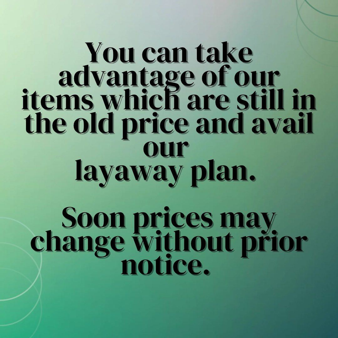 Avail our LAYAWAY Plan (Category: Announcements) located in Manila. Submitted by alosjewelsonlineshop (Listing ID 1309798857, Image 1). Description: .