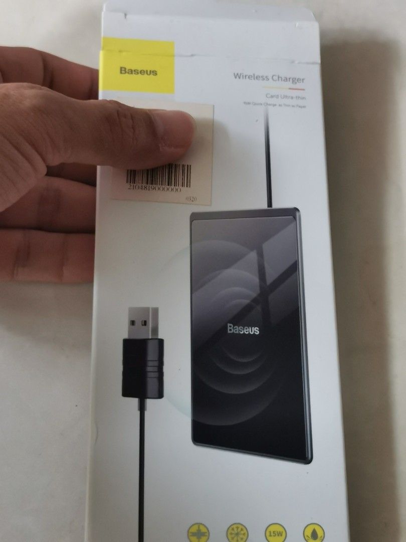 BASEUS wireless charger, ultra thin card, Mobile Phones
