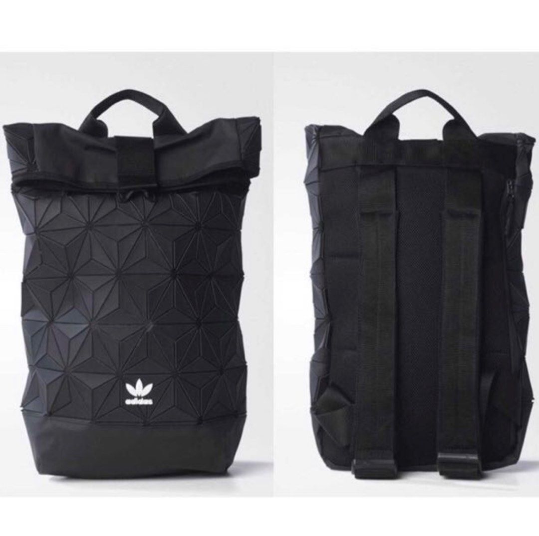 BNWT Adidas 3D Roll Top Mesh Backpack Issey Miyake Black Men s Fashion Bags Backpacks on Carousell