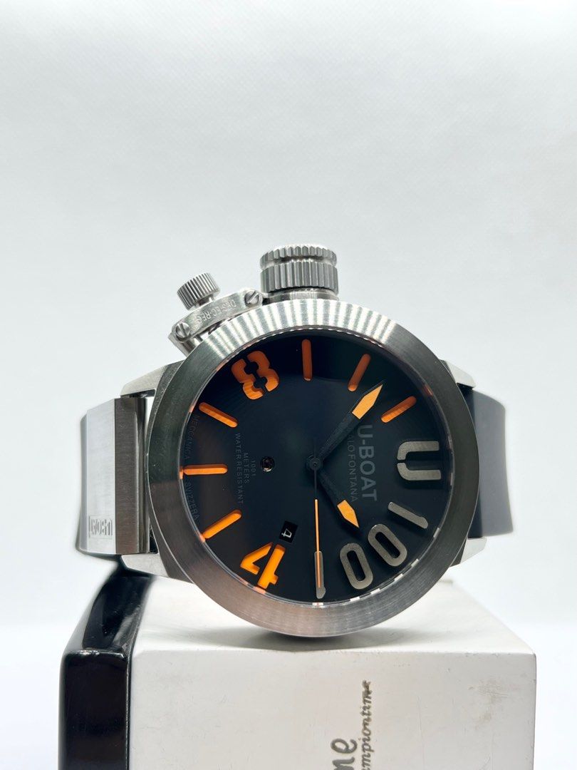Brand New U boat U1001 Classico 47 Black Dial Automatic Steel Casing Rubber Luxury Watches on Carousell