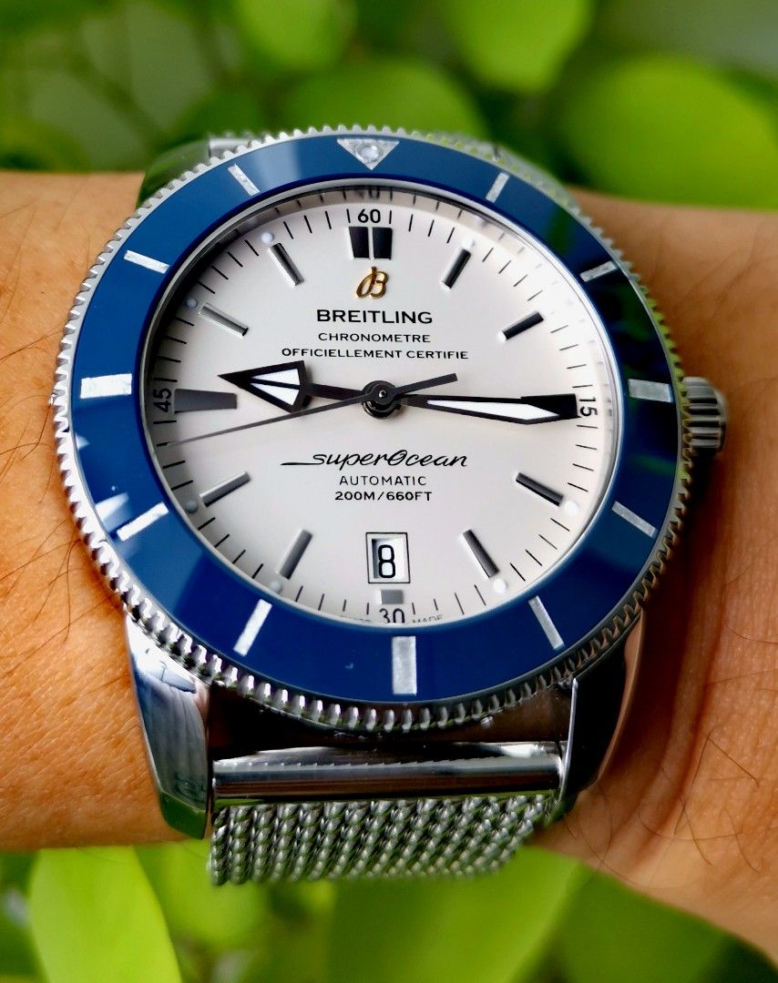 Breitling SuperOcean Heritage 2 46MM Automatic Chronometer Complete Local AD 2019💯%Authentic (Category: Luxury Watches) located in Mandaluyong City. Submitted by nwatch.ph (Listing ID 1309768858, Image 2). Description: Heritage 2 AB2020 Very Good Condition Size 46MM 9/10 Rating Automatic Chronometer Ceramic Bezel Sapphire Crystal Complete All Original Local AD 2019 MSRP ₱329K 💯%Authentic or Money Back Thanks Admin🙏🙏🙏❤️❤️❤️.