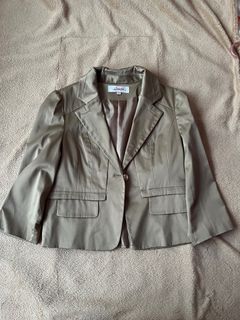 Bronze/brown semi-cropped blazer