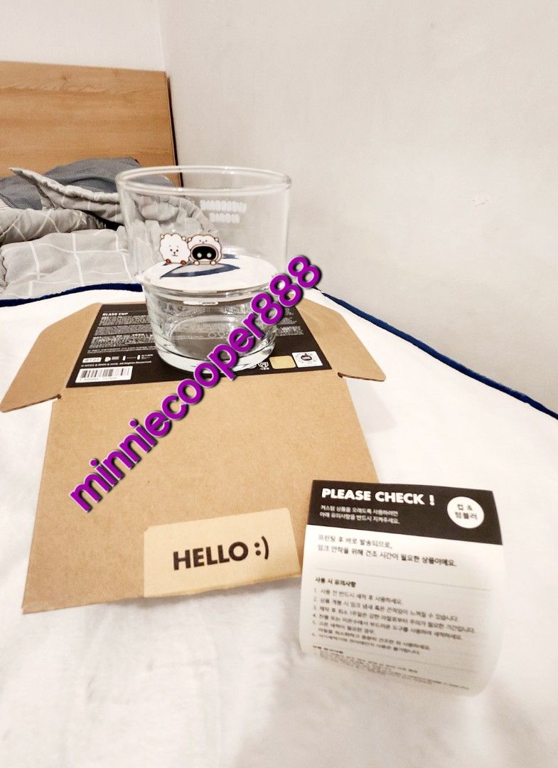 BTS Army Zone Festa 2024 Wooteo X RJ Glass Cup, Hobbies & Toys, Memorabilia  & Collectibles, K-Wave on Carousell