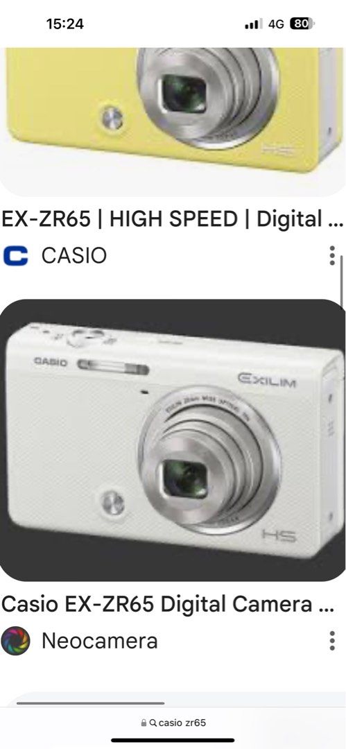 Casio exilim zr65 shop