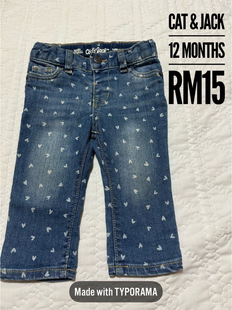 Cat and jack baby jeans top