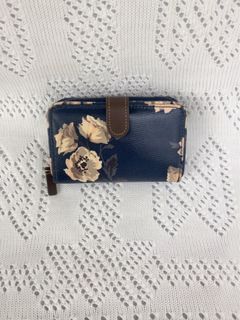 Cath Kidston Blue Printed Bifold Wallet