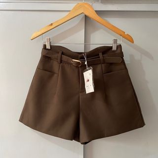 Choco Brown Premium Short with Belt (M)