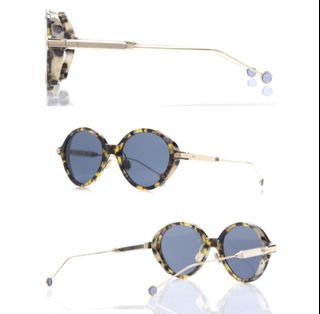 COMPLETE BOX original Christian Dior Acetate Umbrage round shades sunglasses  in tortoise blue