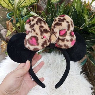 DISNEY Minnie Mouse Leopard Bow Headband