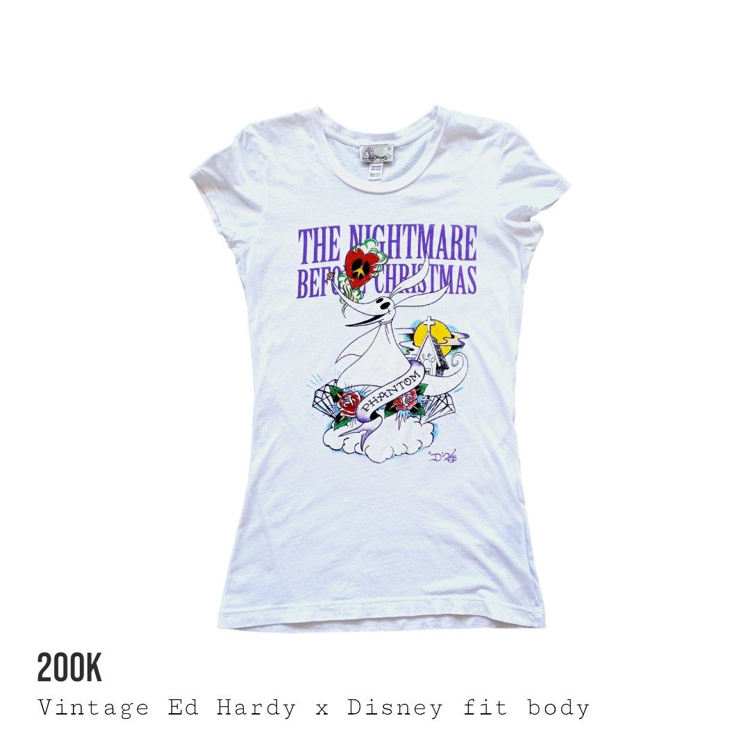 Ed Hardy x Disney fit body tee christina audigier rare item y2k vintage 90 s pinterest acubi gothic grungecore fatal femme