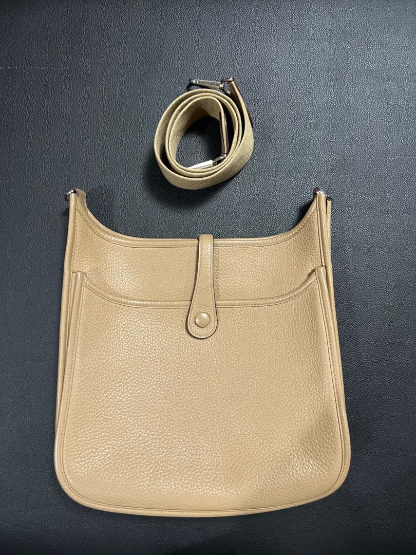 Evelyne II PM (Hermes) (Category: Luxury Bags & Wallets) located in Quezon City. Submitted by luxurypreloved12 (Listing ID 1309765212, Image 2). Description: Selling this preloved Evelyne II PM bag in the color of “Trench”! lower than market price compared to the same bags in the same condition. • Bought in Japan last year. No inclusions, bag only. • (2008, with L in square) • In great preloved condition, very minimal wear in the exterior and as 