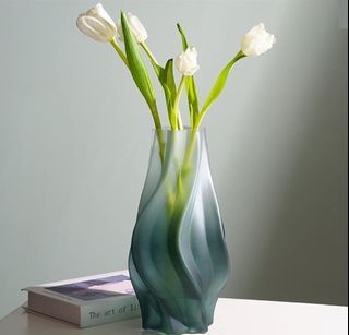 Flower Vase Luxury Nordic Minimalist Style Frosting Glass Vase Classic Home Living Room Decoration Stand For FlowersModern