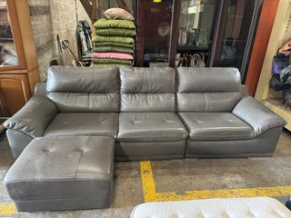 Genuine cowhide leather sofa