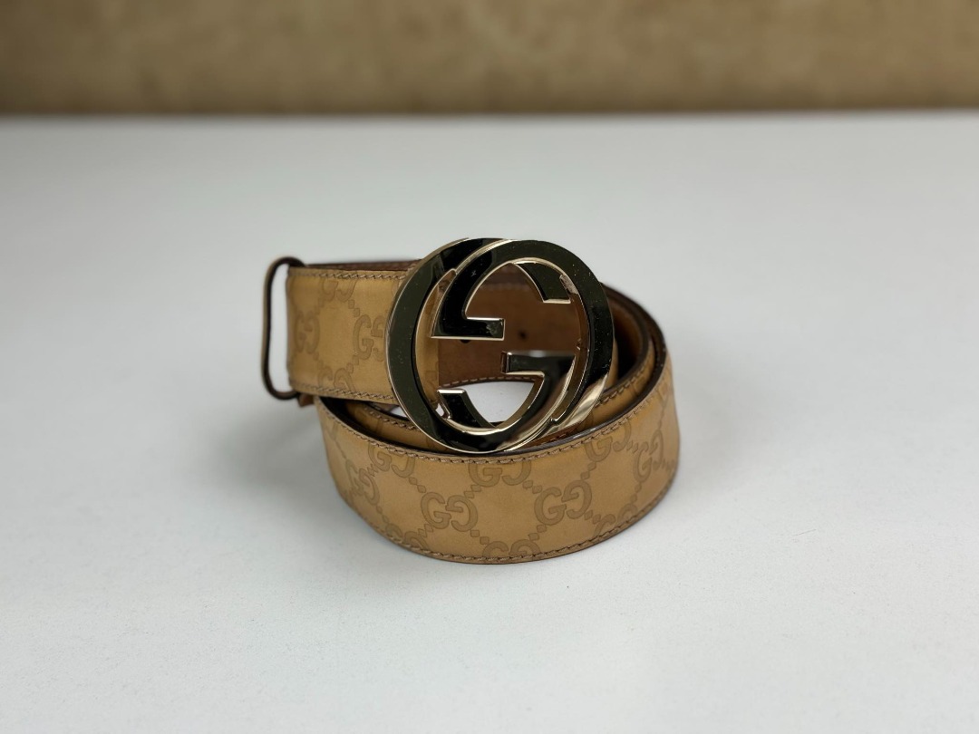 GUCCI 114876 SIGNATURE GG BELT Luxury Accessories on Carousell