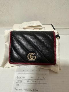 Gucci black red marmont wallet