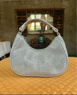 H&M silver glitter mini bag