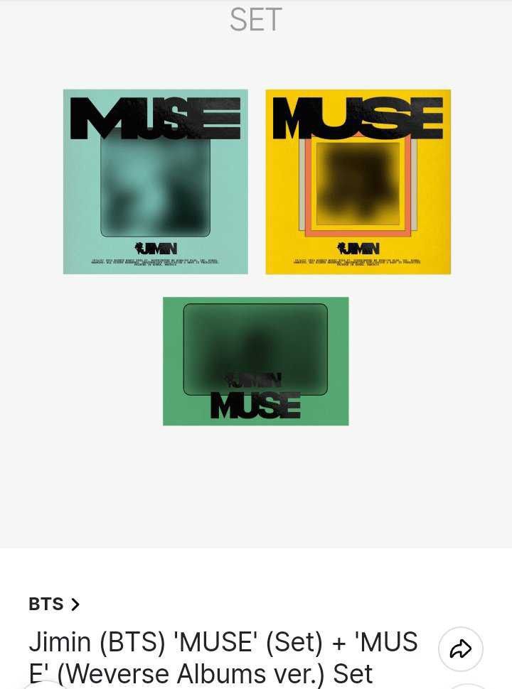 Jimin (BTS) 'MUSE' (Category: K-Wave Merchandise) located in Quezon City. Submitted by bts47shop (Listing ID 1309822638, Image 1). Description: #PREORDERLowprofitGO #BTS47shop Jimin (BTS) 'MUSE' ✔️Set + Weverse Album-Php 2497 ✔️Set Album-Php 1897 ✔️Random-Php 997 ✔️Weverse Album-Php 657 + LSF + freebies ETA: August 2024 DOP: PAYO/DP 500 bal after 1 month MOP: Gcash/PayMaya/BPI/BDO MOD: GGx, SDD DM to reserve.