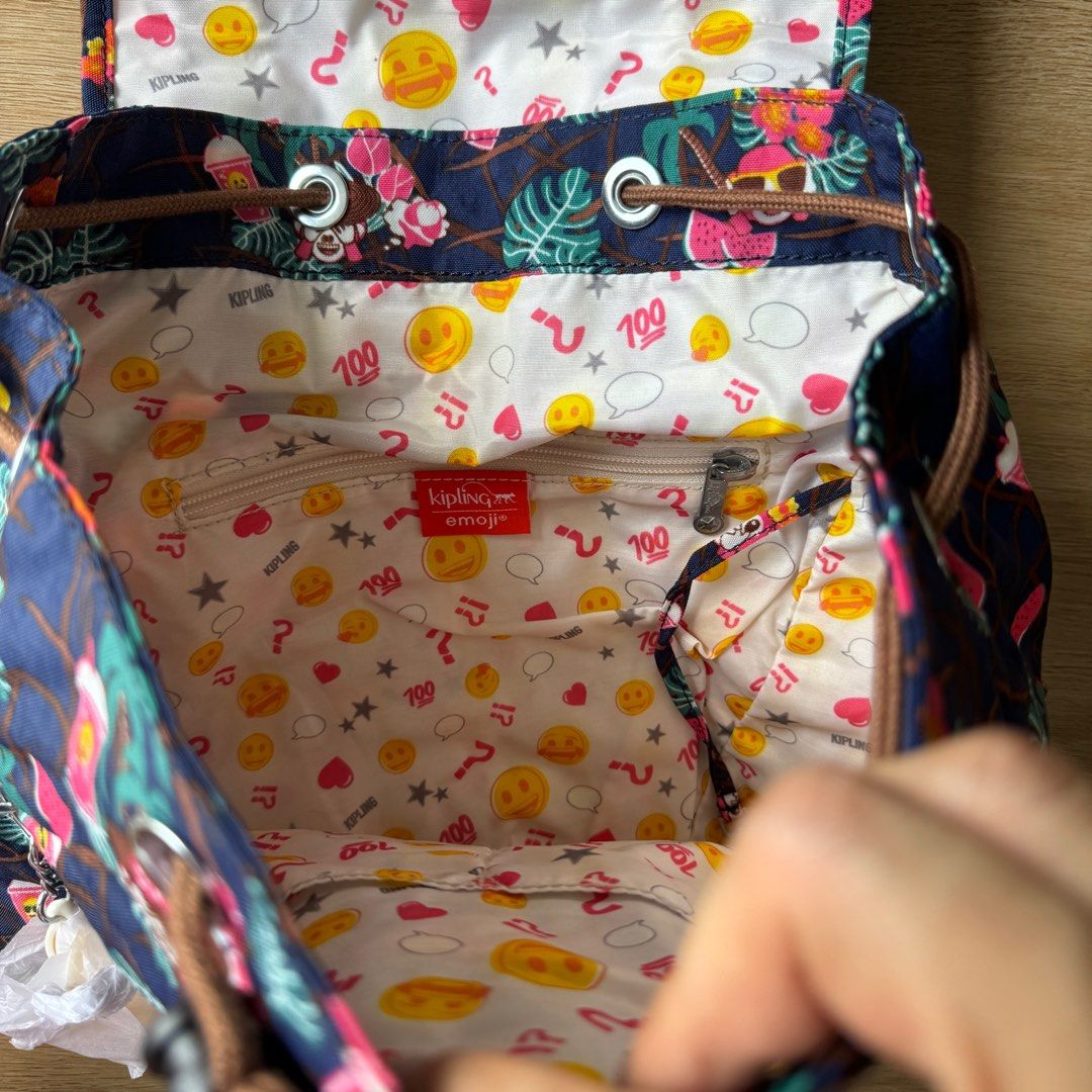 Kipling emoji backpack discount