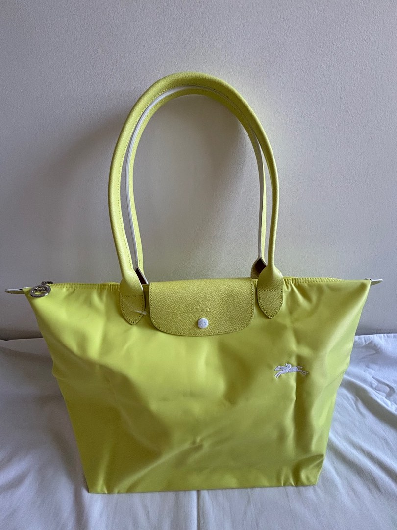 Longchamp Le Pliage Club Tote Bag Bright Neon Yellow