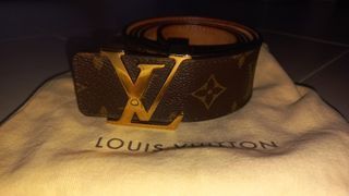 Louis Vuitton LV Initiales Golden Buckle Monogram Belt