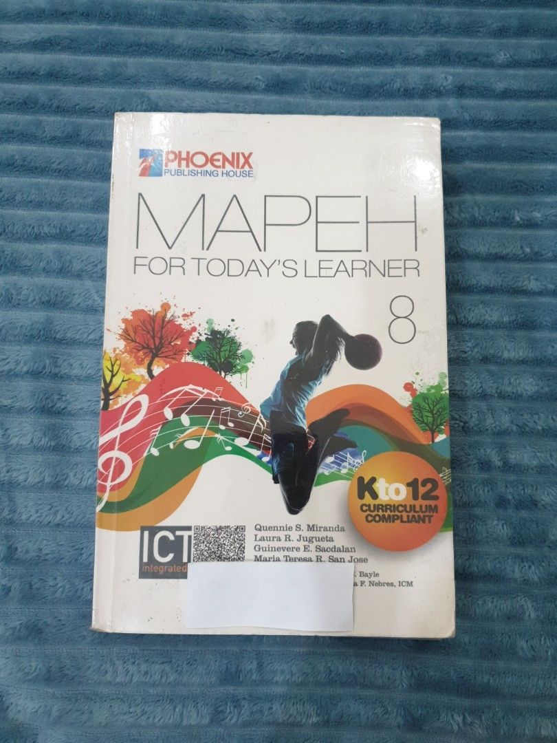 MAPEH for Today's Learner 8 (Category: Textbooks) located in Quezon City. Submitted by gwencloset (Listing ID 1309749579, Image 1). Description: MAPEH for Today's Learner 8.