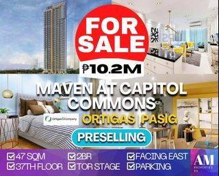 Maven at Capitol Commons Ortigas, Pasig 1BR converted into 2BR with parking for Sale